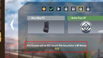 Kill 5 enemies with the ICR-1 Assault rifle using HipFire in mp matches