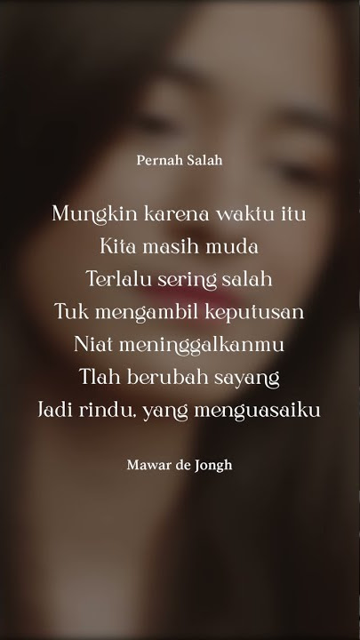 Mawar de Jongh - Pernah Salah | Lyric Card