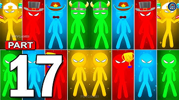 Stickman Party - Gameplay Walkthrough Part 17 Tournament Mode 1 2 3 4 Players Free New MiniGames