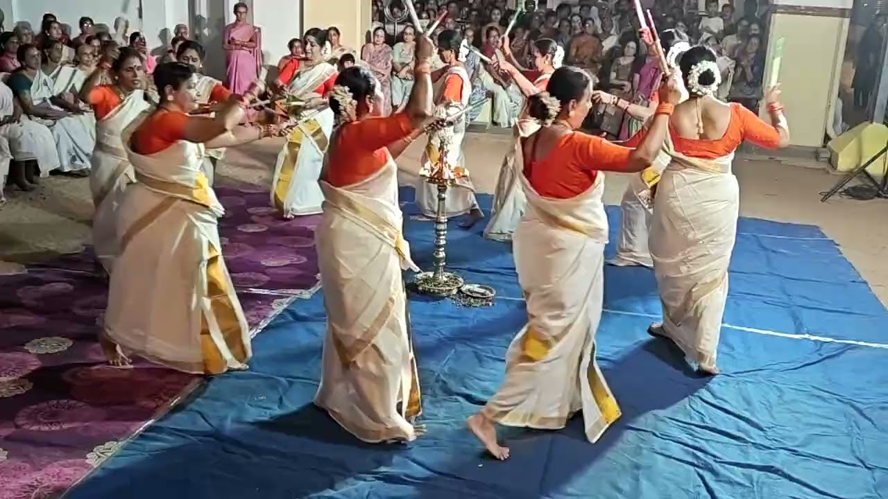 തിരുവാതിര കോൽക്കളി.      ജയ ജനാർദ്ധനാ കൃഷ്ണ രാധികാപതേ ..  #thiruvathira  #kolkkali #തിരുവാതിര 