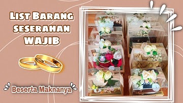 DAFTAR BARANG SESERAHAN UNTUK HANTARAN PERNIKAHAN - Wajib Untuk Adat Jawa