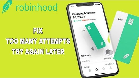 How To Fix And Solve Too Many Attempts Try Again Later On Robinhood App | Easy Fix