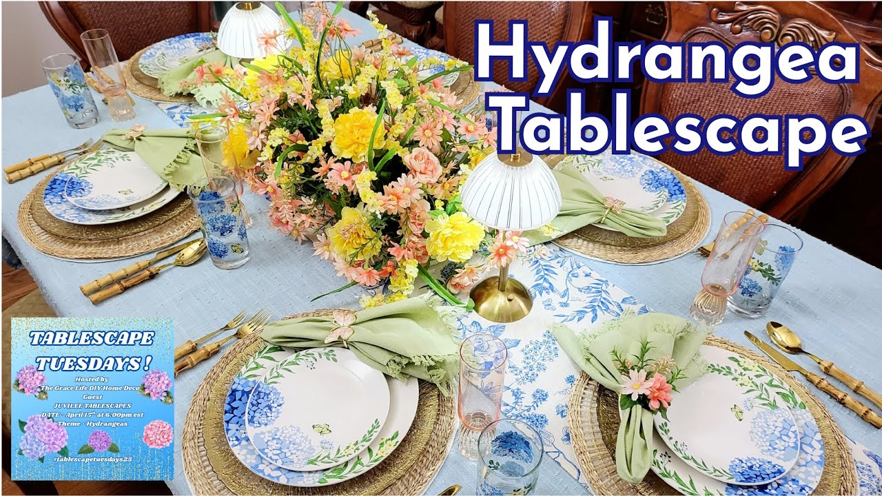 LET'S CREATE SPRING HYDRANGEA TABLESCAPE | Ideas 