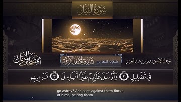 سورة الفيل مكررة ١٠ مرات للحفظ بصوت القارئ بدر التركي صوت جدا رائع ✨