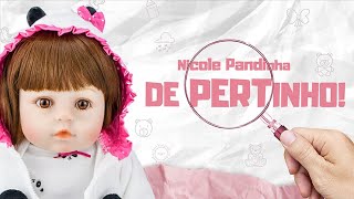 Boneca reborn pandinha bebe reborn menina pijama fofa