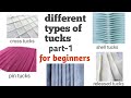 How to stitch & design different types of tucks for beginners