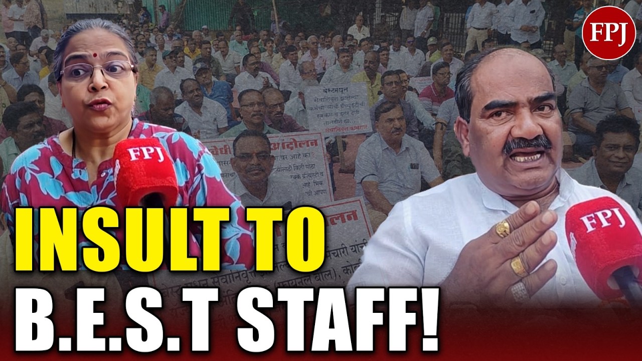 Мумбаи: пенсионеры автобусной компании BEST протестуют из-за невыплаченных чаевых и взносов за го...