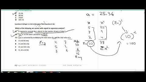 correlation and regression part 2  acca f2 ca   qm, bfd, cma and far