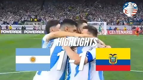 ARGENTINA VS ECUADOR (4)1-1(2) FULLTIME | COPA AMERICA 2024