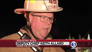 VIDEO: Fire heavily damages home in Somers overnight