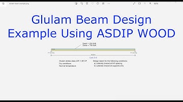 Glulam Beam Design Example Using ASDIP WOOD