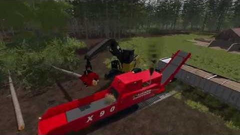 Farming Simulator 17 Logging , Testing out WMF moddings new chipper