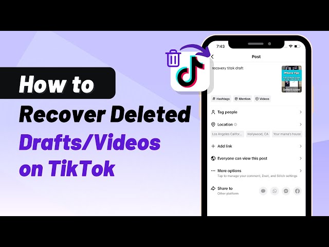 how to recover deleted videos on tiktok