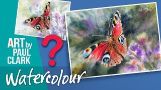 Light or Dark Background?  How to Paint a Butterfly in Watercolour