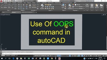 OOPS Command in autocad