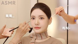Makeup Shop ASMR | Detailed Flight Attendant Hair & Makeup from Cheongdam-dong Professionals! ✈️