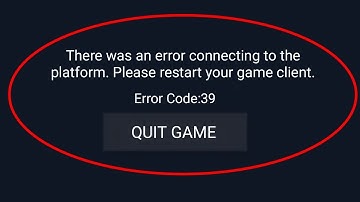 There Was An Error Connecting To The Platform Error Code 39 In Valorant