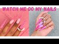 WATCH ME DO MY NAILS | PINK CROC PRINT