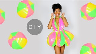 Making A Diy Mini Dress Out Of Beach Balls