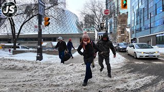 Sloppy Downtown Post Snowstorm | Toronto Walk (Feb 2025)