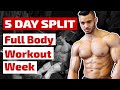 Full workout week for a perfect physique  5 day split with top trainer justin