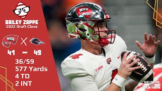 Bailey Zappe (Western Kentucky QB) vs UTSA (2021)