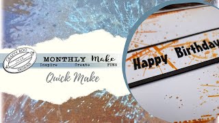 Crafty Roo Designs Monthly Make Quick Make - Distress Oxide Simple Stamping