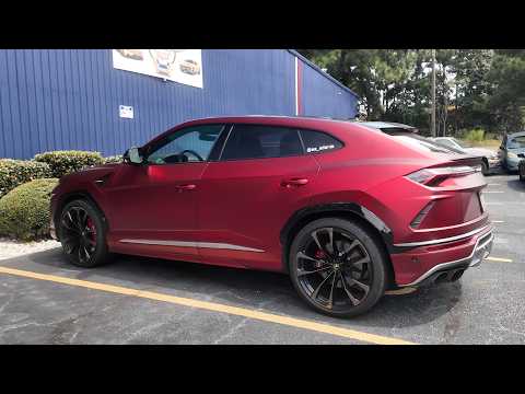 Mark's Satin Red Lamborghini Urus with Black and Red Interior Ride Along. A&A Atlanta