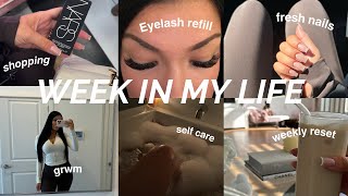 WEEK IN MY LIFE 🤍 new nails, self care, shopping, eyelash refill, favourite lip products