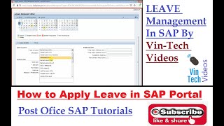 How to Apply Leave in SAP Employee Portal | Leave in SAP | Vin Tech Videos screenshot 2