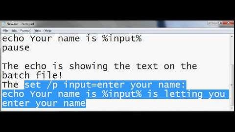 How to make a simple batch file with notepad