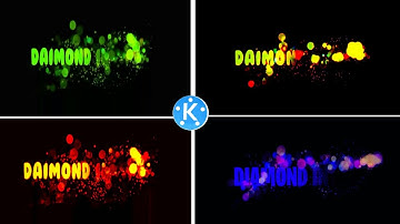 Particle Intro - Text Animation - Kine master Editing Tutorial Tips Technical Rhj