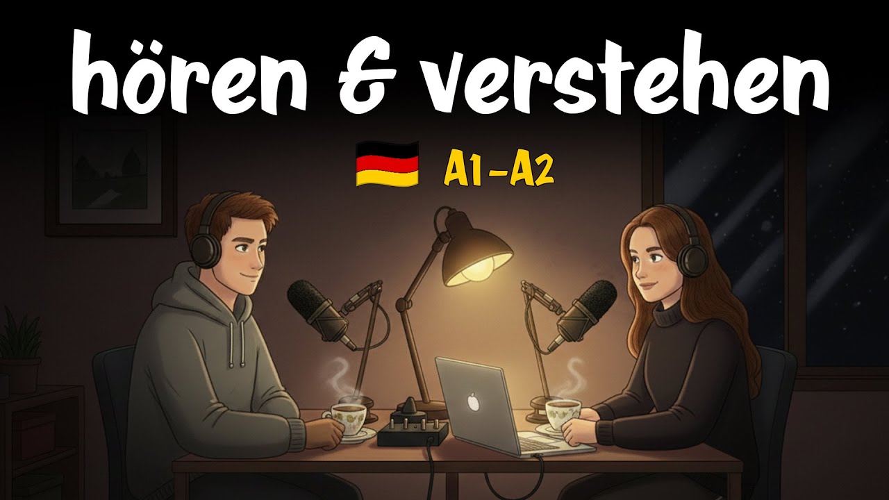 Deutsch hören & verstehen 🇩🇪  German Listening Practice A1–A2
