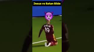 Jesus vs Satan Knee Slide #angel​ #devil​ #god​ #viral​ #jesus