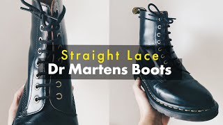 How To Straight Lace Dr Martens Boots! - (Ladder Lace, Bar Lace, Military Lace)