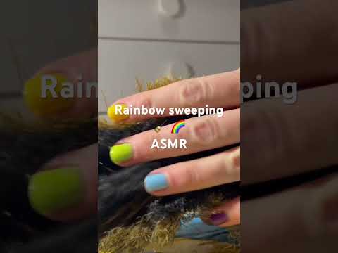 #asmr #sweeping #rainbownails #broom #sounds #tingles