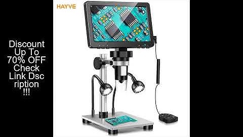 Hayve 7‘’ Digital Microscope 1200X Zoom 12MP HD Electronic Microscopes Camera Magnifier for Solderin