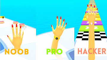 NOOB vs PRO vs HACKER - Softy Hand Runner All Levels Gameplay