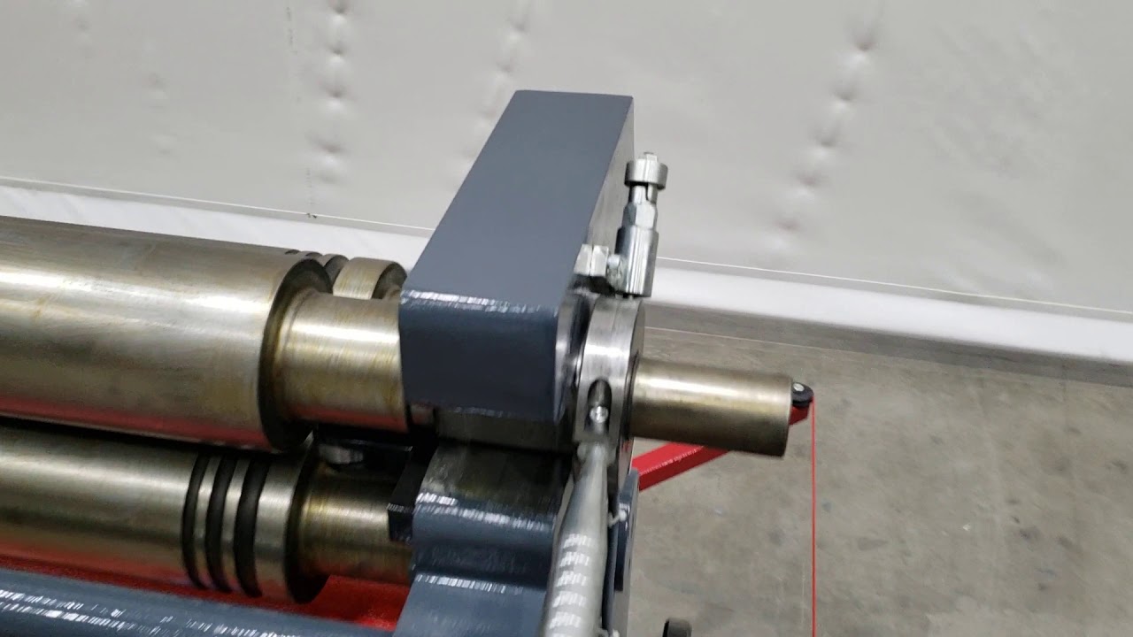 Akyapak 4' x 1/4" 3 Roll Initial Pinch Plate Roll, Model ASM140-12/5.0, www.vanderzielmachinery.com