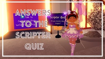All the answers for the Scripter