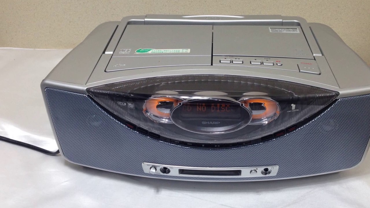 SHARP シャープ 1ビットMD/CDシステム SD-FX200-A シルバー MD CD カセット ラジオ - YouTube