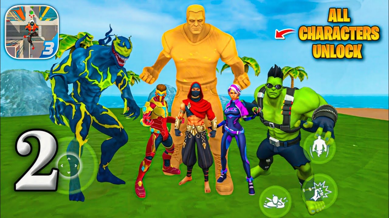 Spider Fighter 3 ( Unlock All Characters ) Gameplay Walkthrough Part 2 (iOS, Android)