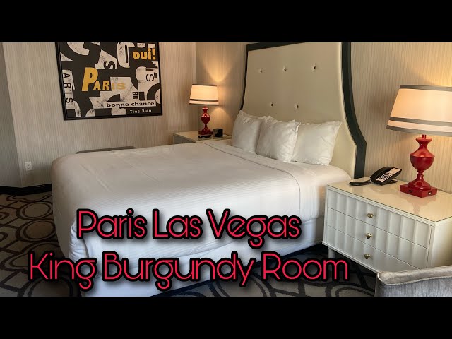 Paris Las Vegas Burgundy Room Tour (Cheapest King Room) Paris