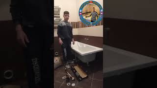 تركيب بانيو الحمام بانيو شاسيه ايديال ستاندرد bathroom bathtub installation