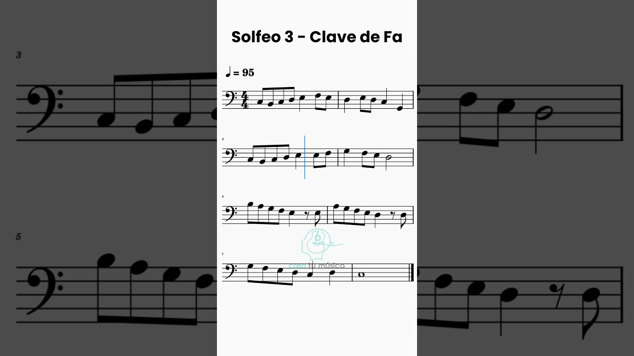 Solfeo en Clave de Fa 3