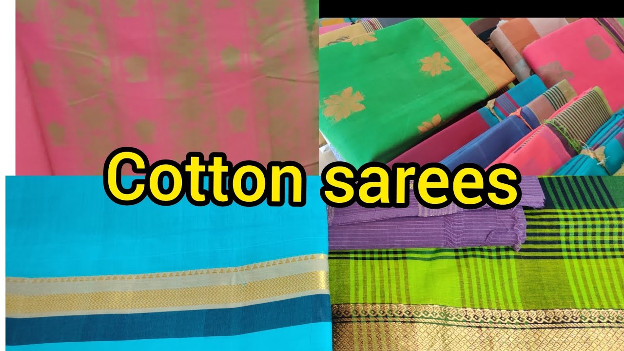 Cotton sarees vlog |Pure cotton sarees collections in Rasipuram co ...