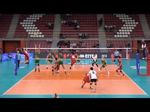 Masahiro Yanagida spiking. Team Japan