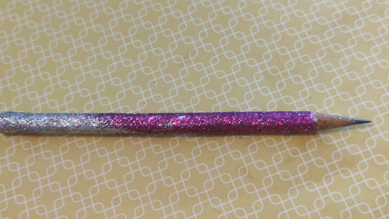 How to make glitter pencil easy glitter pencil Amazing art and