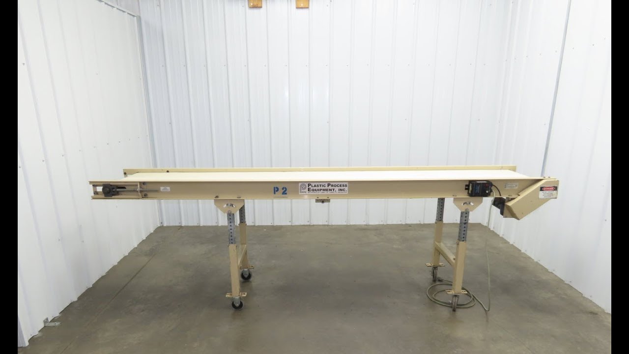 22"x 10' 4" Slider Bed Conveyor on Casters 18" Bed 115V 1PH Variable Speed 54FPM Sku: 293341