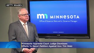Minnesota Supreme Court Judge Dismisses Efforts To Recall Gov. Tim Walz
